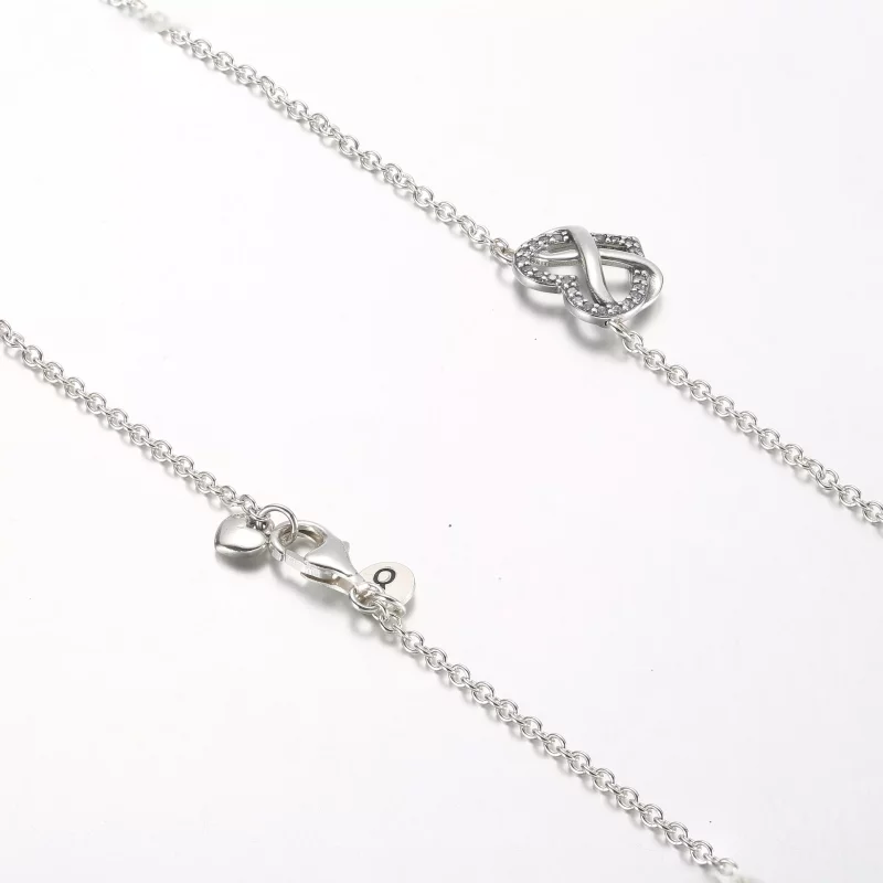 (afbeelding voor) Pandora Sprankelende Infinity Hart Collier Ketting - 392666C01-50 - Bekijken 5