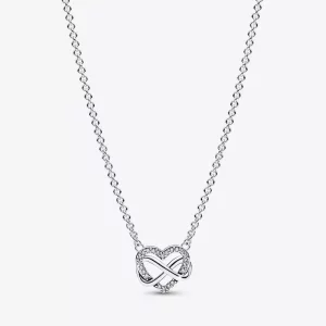 Pandora Sprankelende Infinity Hart Collier Ketting - 392666C01-50 (afbeelding voor) Pandora Sprankelende Infinity Hart Collier Ketting - 392666C01-50
