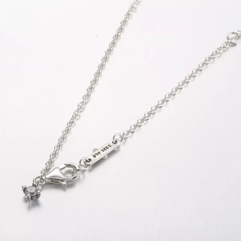 (afbeelding voor) Pandora Sprankelende Ronde Halo Hanger Collier Ketting - 361174C01-45 - Bekijken 2