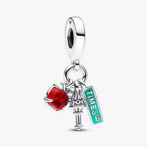 Pandora Sterling Silver New York City Triple Dangle Travel Charm - 792718C01 (afbeelding voor) Pandora Sterling Silver New York City Triple Dangle Travel Charm - 792718C01