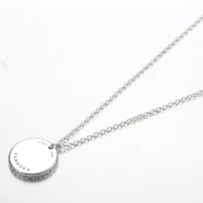 (afbeelding voor) Pandora Tijdloze Pavé Ronde Hanger Ketting - 392632C01-45 - Bekijken 3