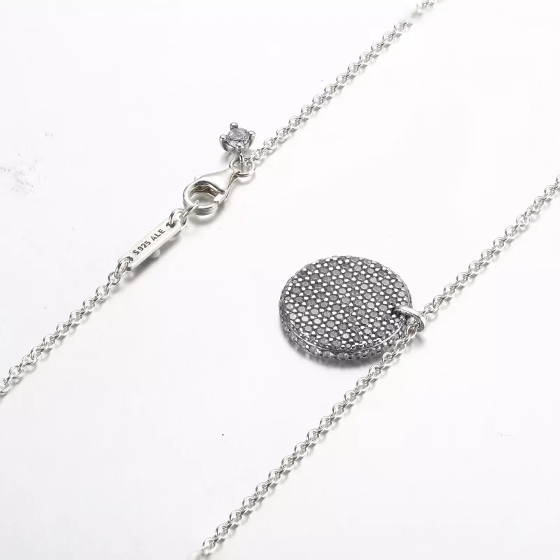 (afbeelding voor) Pandora Tijdloze Pavé Ronde Hanger Ketting - 392632C01-45 - Bekijken 5