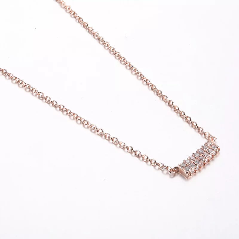 (afbeelding voor) Pandora Timeless Pavé Dubbele Rij Balk Halsketting - 382621C01-45 - Bekijken 2