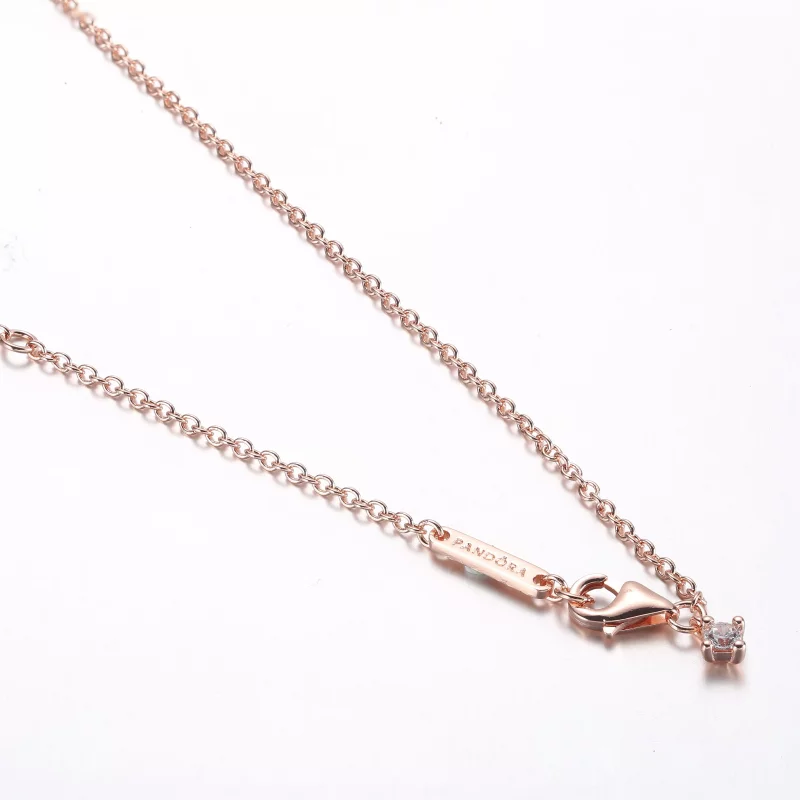 (afbeelding voor) Pandora Timeless Pavé Dubbele Rij Balk Halsketting - 382621C01-45 - Bekijken 4