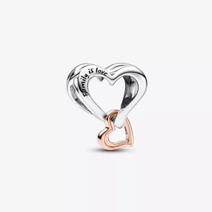(afbeelding voor) Pandora Twee-Tone Openwork Infinity Hart Bedel - 782642C00