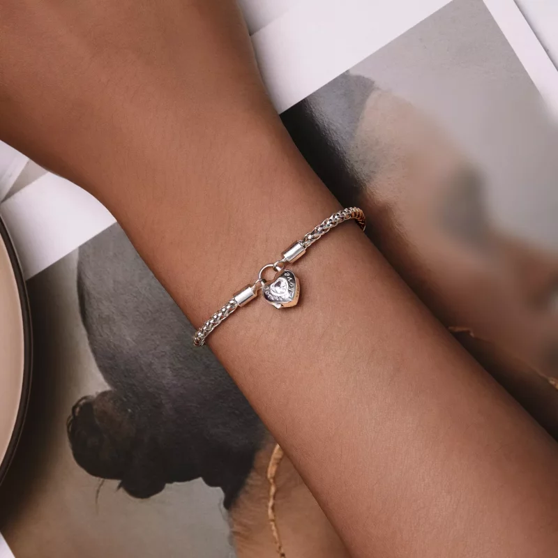 (afbeelding voor) Pandora-achtige hartslot basis kettingarmband - BSB147 - Bekijken 4