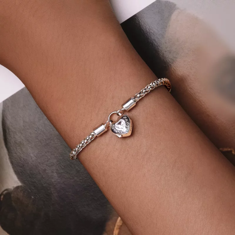(afbeelding voor) Pandora-achtige hartslot basis kettingarmband - BSB147 - Bekijken 5