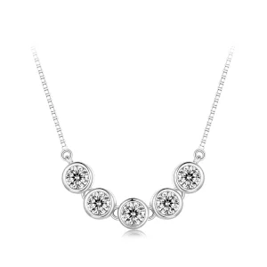 Pandora Stijl 0.3Ct Moissanite Ketting (Één Certificaat) - MSN022 (afbeelding voor) Pandora Stijl 0.3Ct Moissanite Ketting (Één Certificaat) - MSN022