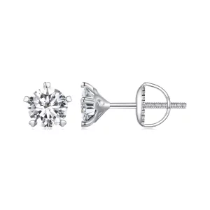 (afbeelding voor) Pandora-stijl 0,5 karaat Moissanite-stekkers oorbellen - MSE024-S