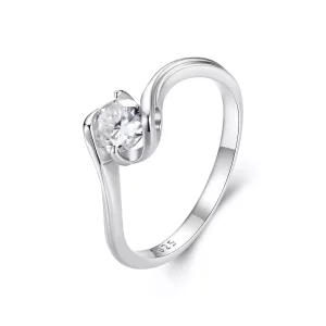 (afbeelding voor) Pandora-stijl 0.5Ct Moissanite Ring (Eén Certificaat) - MSR040