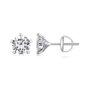 (afbeelding voor) Pandora-stijl 1 karaat Moissanite Studs Oorbellen - MSE024-L