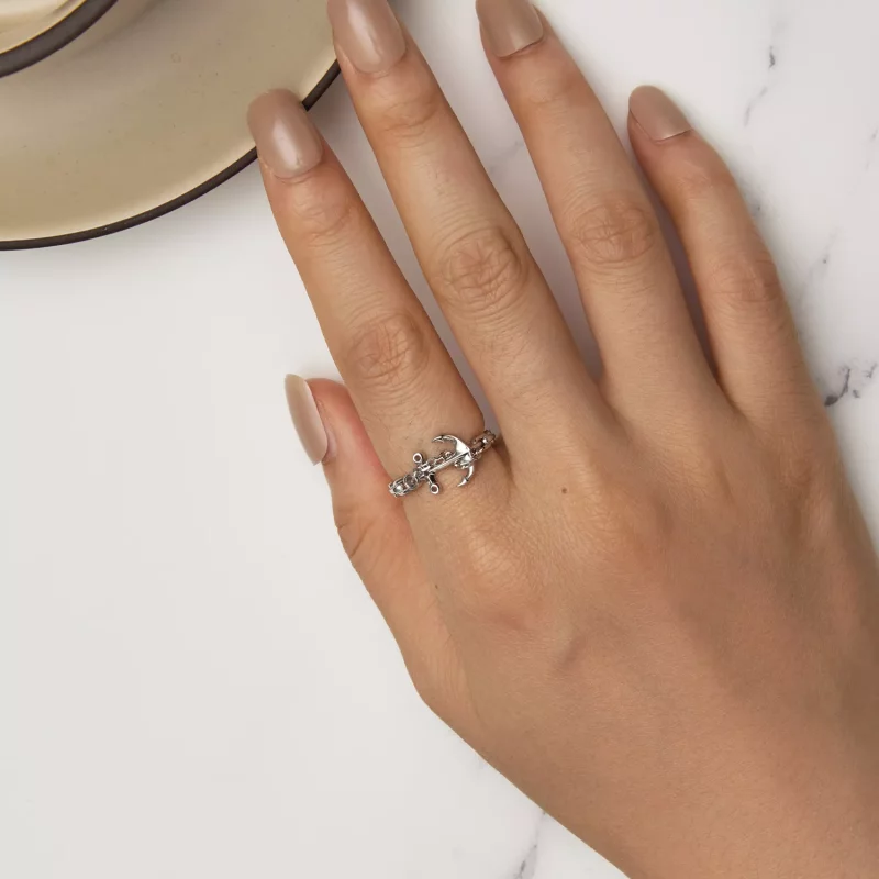 (afbeelding voor) Pandora Stijl Anker Ring - SCR949 - Bekijken 5