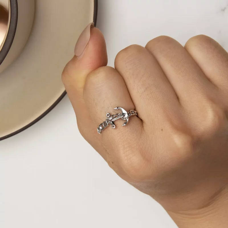 (afbeelding voor) Pandora Stijl Anker Ring - SCR949 - Bekijken 6