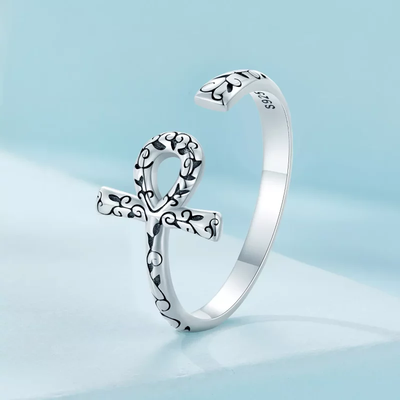 (afbeelding voor) Pandora Stijl Ankh Kruis Open Ring - SCR972-E - Bekijken 2