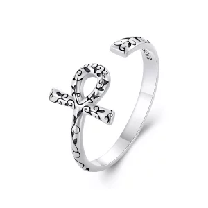 Pandora Stijl Ankh Kruis Open Ring - SCR972-E (afbeelding voor) Pandora Stijl Ankh Kruis Open Ring - SCR972-E