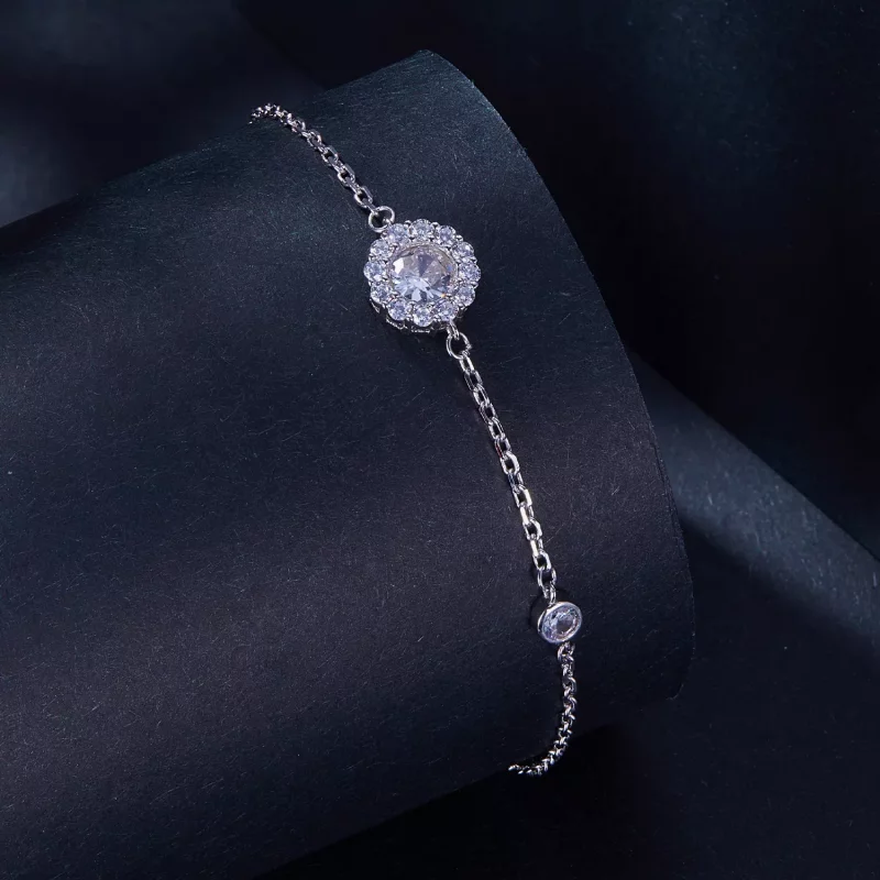 (afbeelding voor) Pandora Stijl Armband met Eén Karaat Simpel Ontwerp (Eén Certificaat) - MSB007 - Bekijken 2