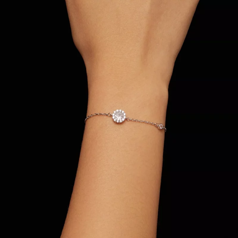(afbeelding voor) Pandora Stijl Armband met Eén Karaat Simpel Ontwerp (Eén Certificaat) - MSB007 - Bekijken 5
