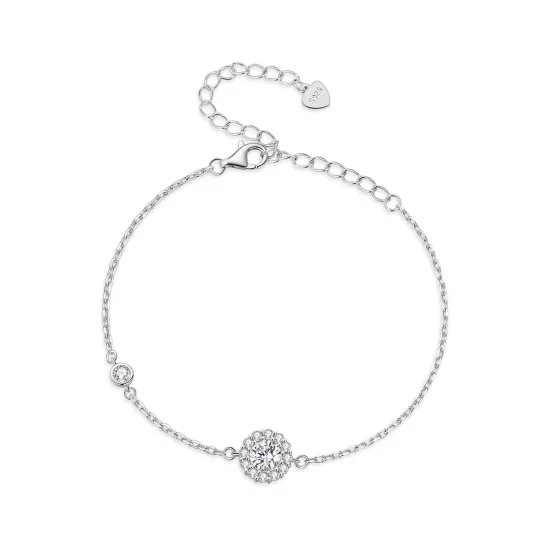 (afbeelding voor) Pandora Stijl Armband met Eén Karaat Simpel Ontwerp (Eén Certificaat) - MSB007