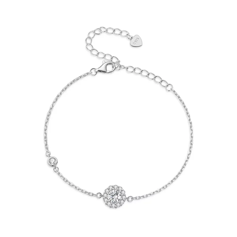 (afbeelding voor) Pandora Stijl Armband met Eén Karaat Simpel Ontwerp (Eén Certificaat) - MSB007