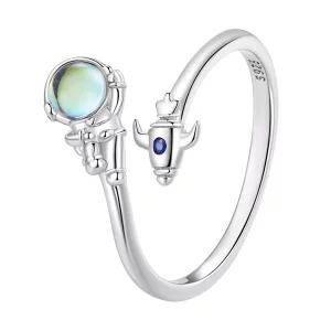 (afbeelding voor) Pandora-stijl Astronaut Ruimteschip Ring - SCR920