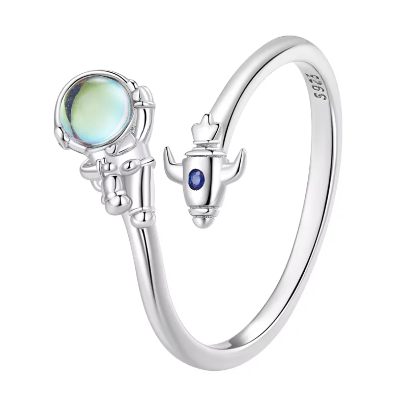 (afbeelding voor) Pandora-stijl Astronaut Ruimteschip Ring - SCR920