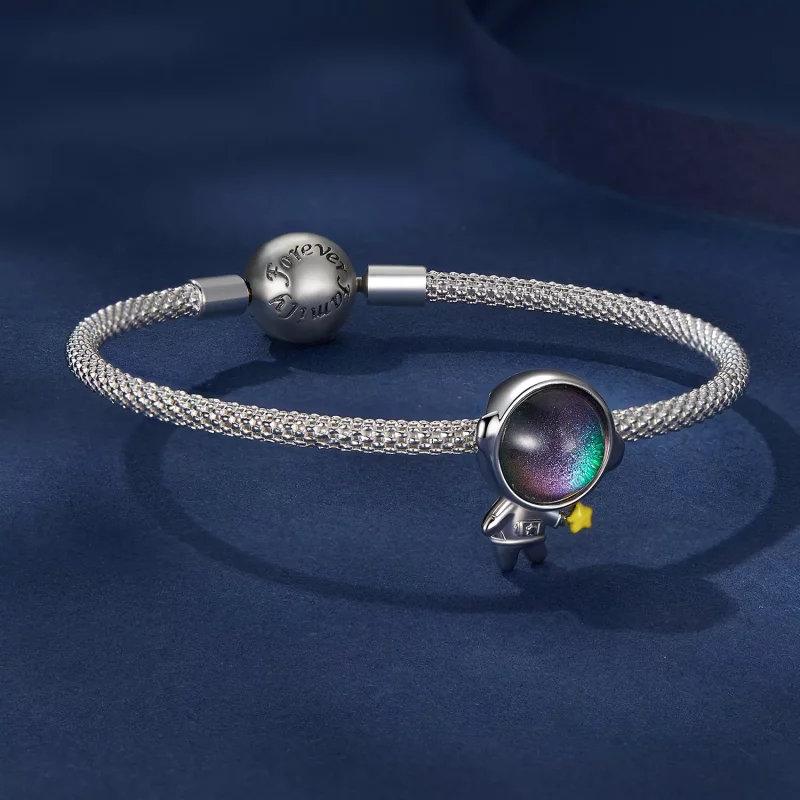 (afbeelding voor) Pandora Stijl Astronaut Ster Bedel - BSC793 - Bekijken 5