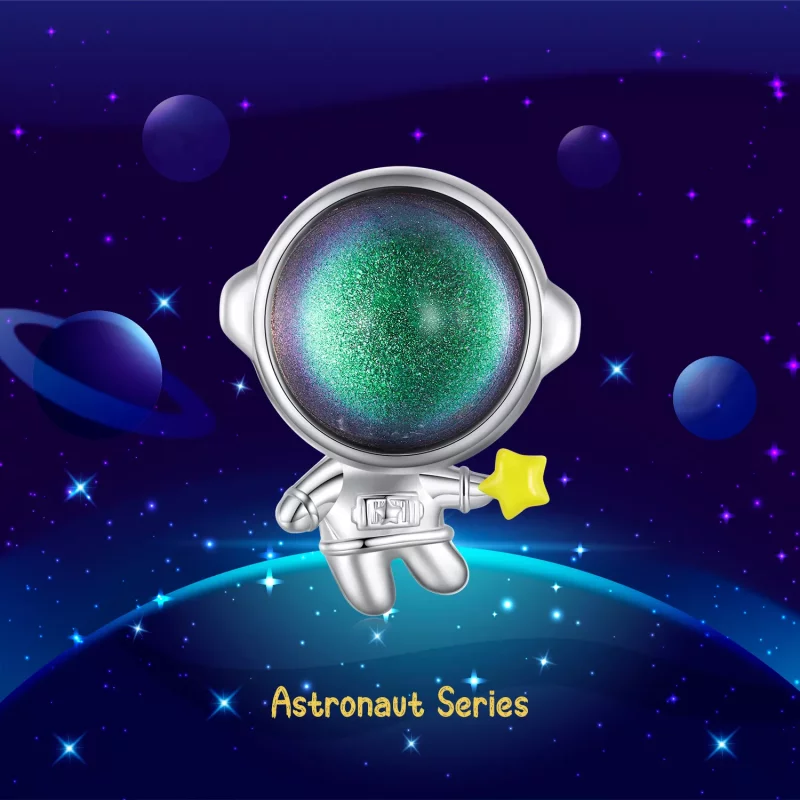 (afbeelding voor) Pandora Stijl Astronaut Ster Bedel - BSC793 - Bekijken 7