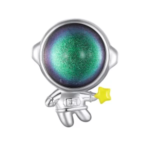 Pandora Stijl Astronaut Ster Bedel - BSC793 (afbeelding voor) Pandora Stijl Astronaut Ster Bedel - BSC793