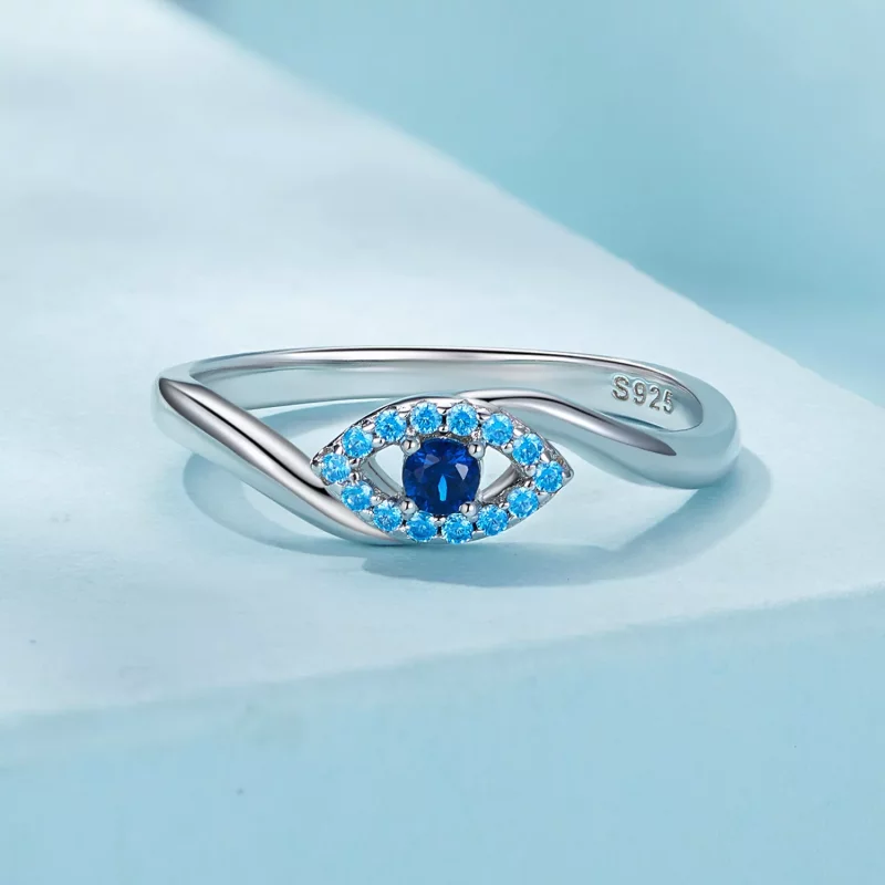 (afbeelding voor) Pandora stijl Beschermende Demon Oog Ring - SCR947 - Bekijken 3