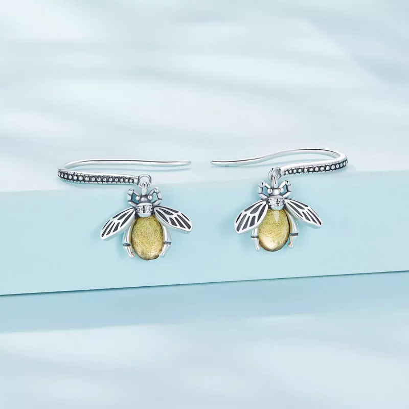 (afbeelding voor) Pandora Stijl Bij Dangle Oorbellen - SCE1570 - Bekijken 2