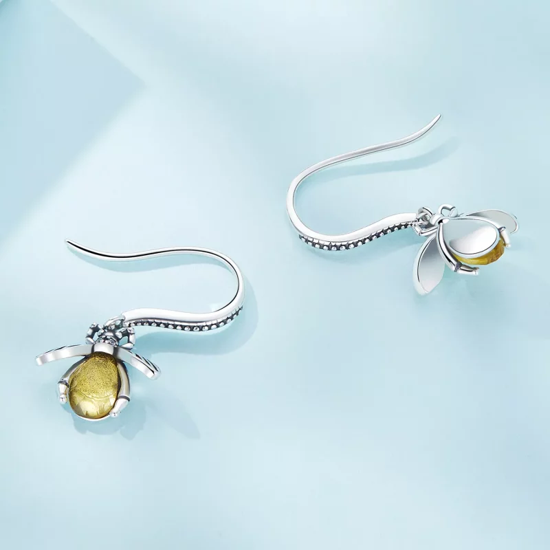 (afbeelding voor) Pandora Stijl Bij Dangle Oorbellen - SCE1570 - Bekijken 4