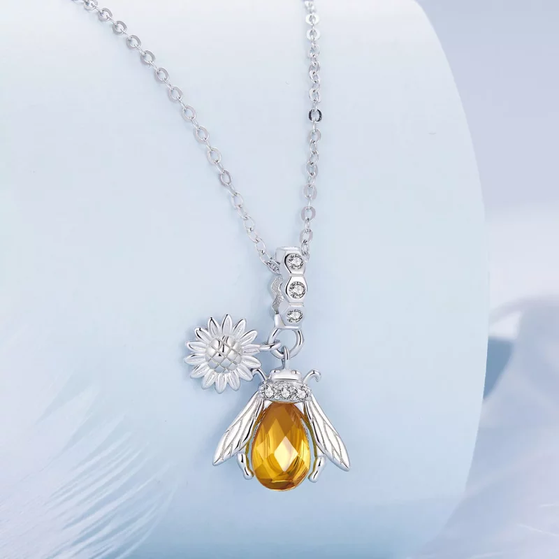 (afbeelding voor) Pandora Stijl Bijen Madeliefjes Ketting - BSN356 - Bekijken 2