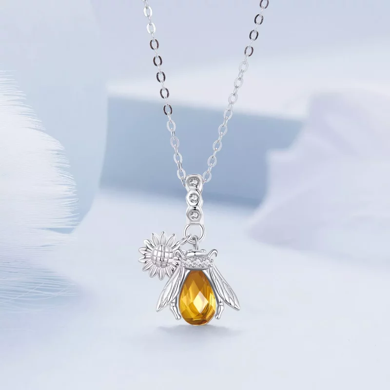 (afbeelding voor) Pandora Stijl Bijen Madeliefjes Ketting - BSN356 - Bekijken 3