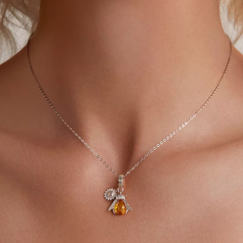 (afbeelding voor) Pandora Stijl Bijen Madeliefjes Ketting - BSN356 - Bekijken 5