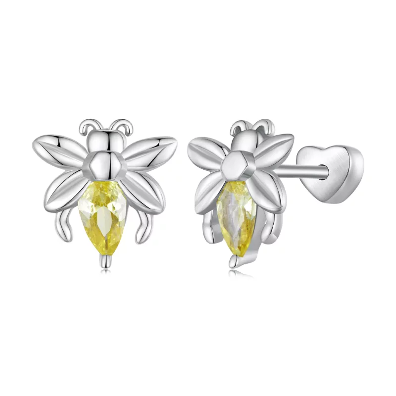 (afbeelding voor) Pandora-stijl Bijen Twee Draag Studs Oorbellen - SCE1580 - Bekijken 8