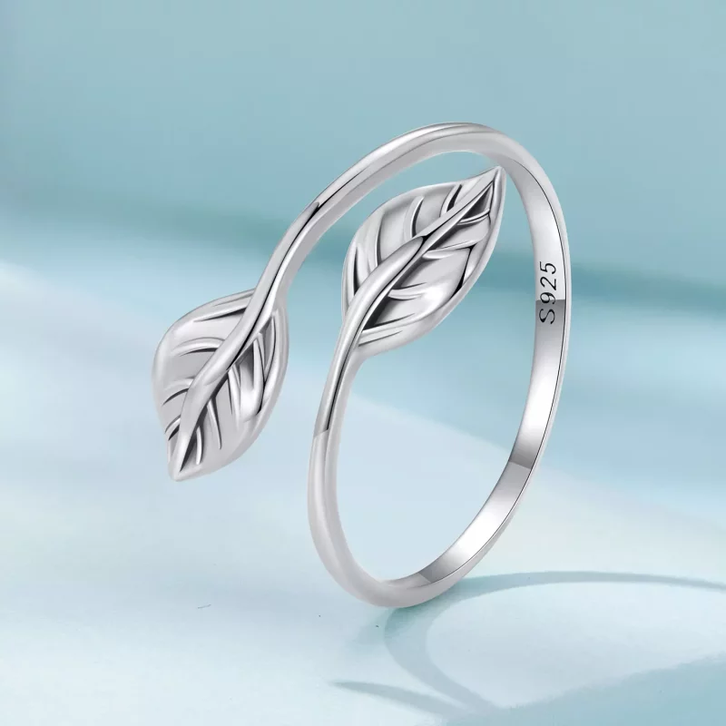 (afbeelding voor) Pandora Stijl Blad Openingsring - SCR975-E - Bekijken 2
