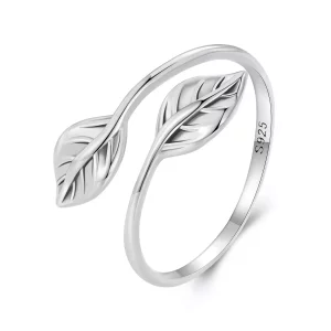 Pandora Stijl Blad Openingsring - SCR975-E (afbeelding voor) Pandora Stijl Blad Openingsring - SCR975-E