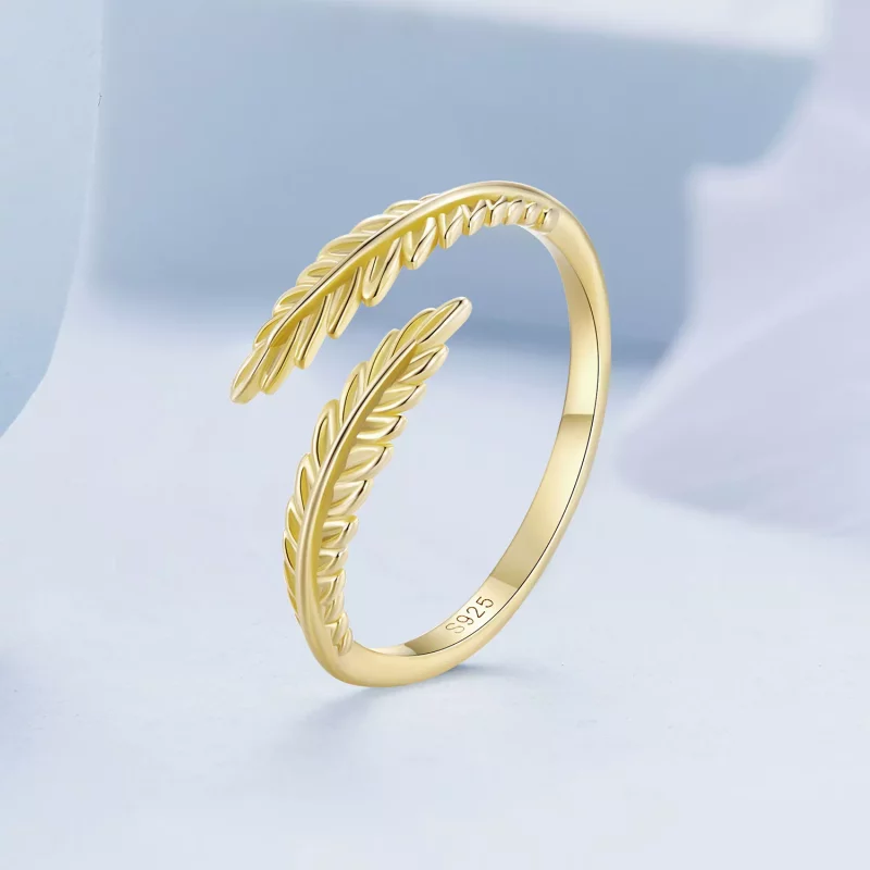 (afbeelding voor) Pandora Stijl Bladeren Open Ring - BSR485-E - Bekijken 2