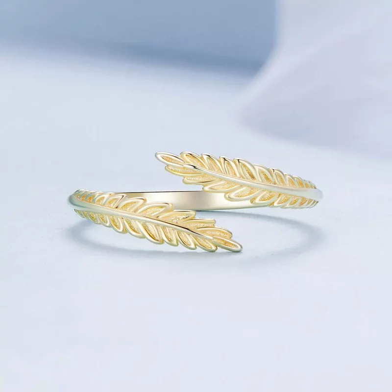 (afbeelding voor) Pandora Stijl Bladeren Open Ring - BSR485-E - Bekijken 3