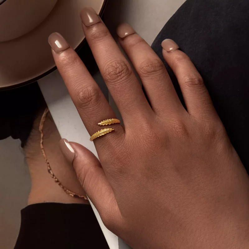 (afbeelding voor) Pandora Stijl Bladeren Open Ring - BSR485-E - Bekijken 5