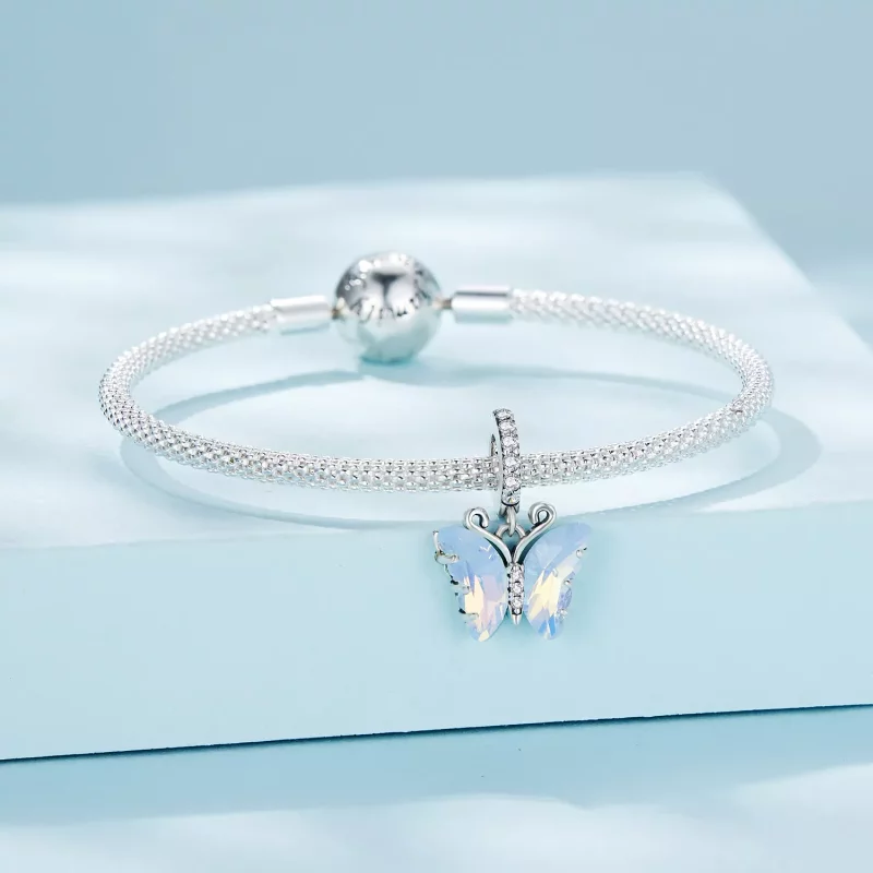 (afbeelding voor) Pandora-stijl Blauwe Aurora Vlinder Hanger - SCC2305 - Bekijken 3