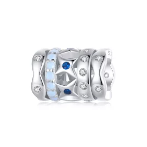 Pandora Stijl Blauwe Ster Bedel - BSC919 (afbeelding voor) Pandora Stijl Blauwe Ster Bedel - BSC919