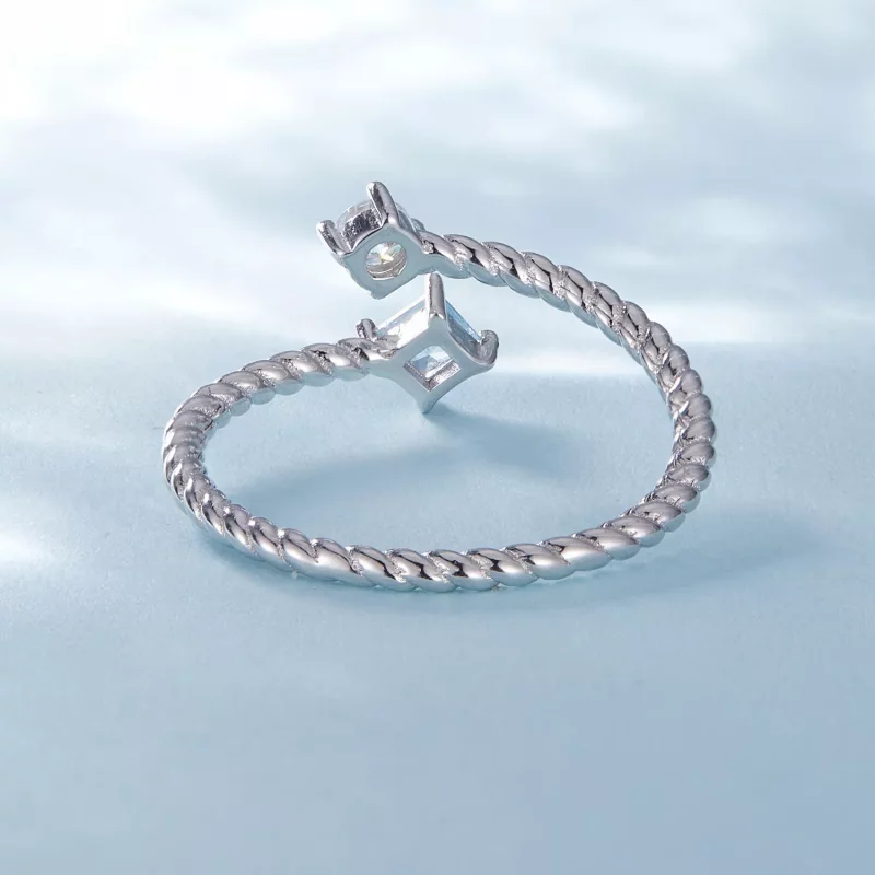 (afbeelding voor) Pandora-stijl Blauwe Twist Ring - SCR923 - Bekijken 4