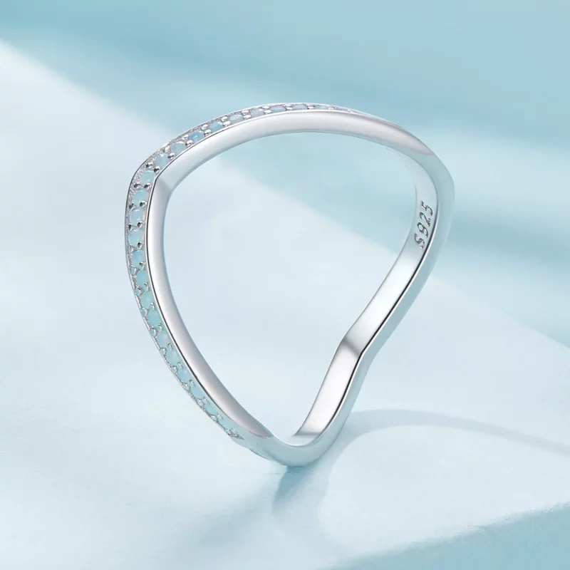 (afbeelding voor) Pandora Stijl Blauwe Wensbeen Ring - SCR945-LB - Bekijken 2