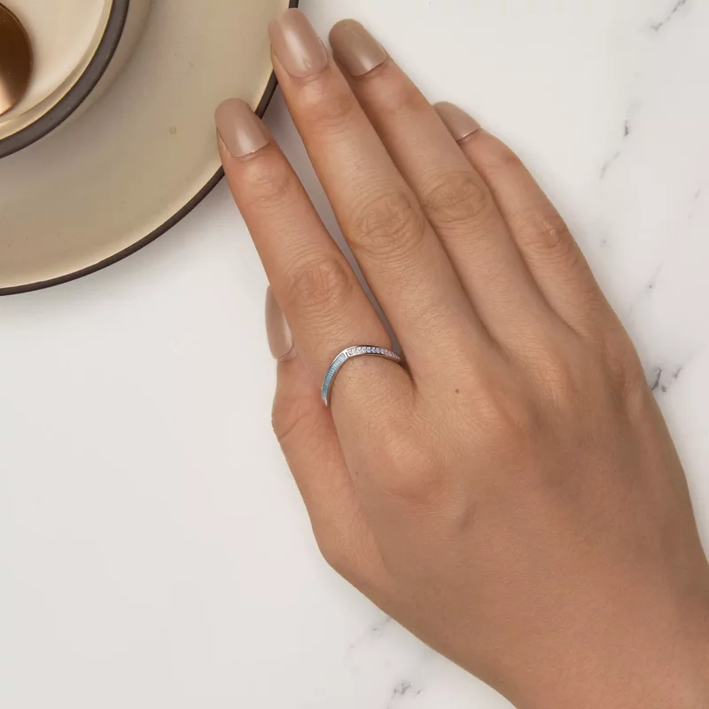 (afbeelding voor) Pandora Stijl Blauwe Wensbeen Ring - SCR945-LB - Bekijken 5