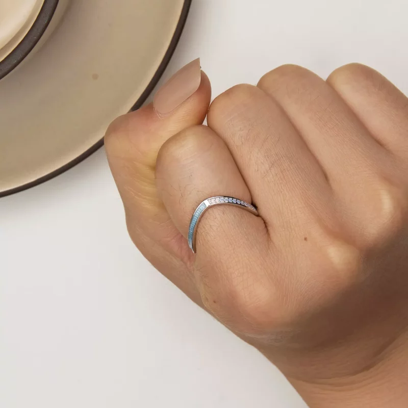 (afbeelding voor) Pandora Stijl Blauwe Wensbeen Ring - SCR945-LB - Bekijken 6