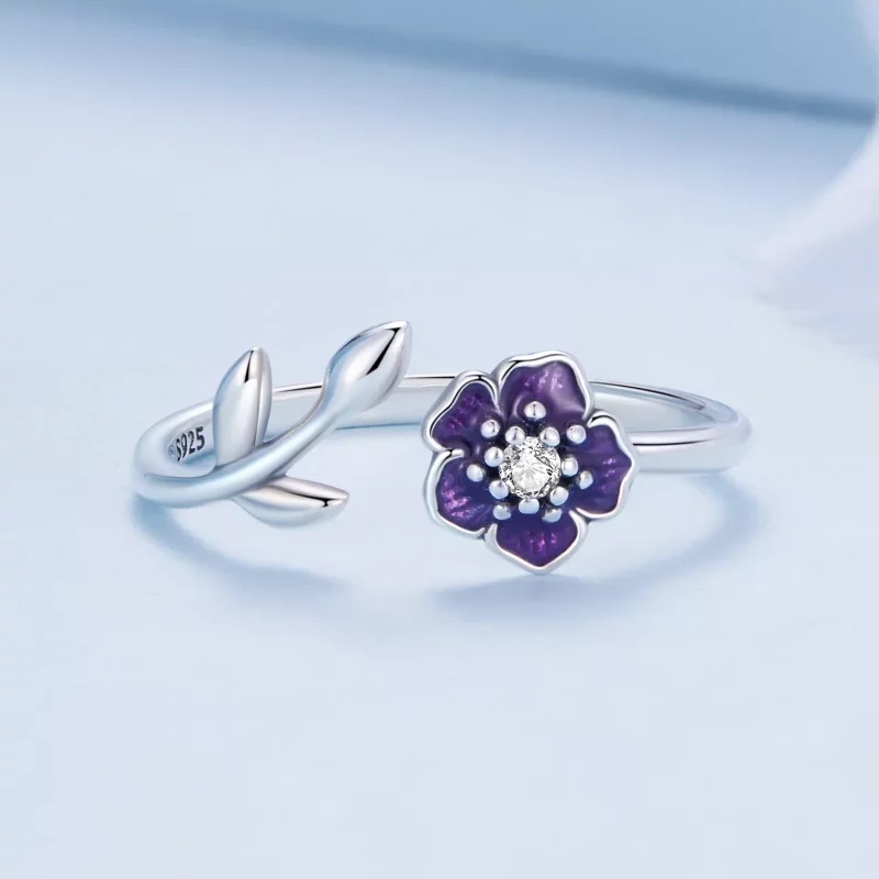 (afbeelding voor) Pandora Stijl Bloem Open Ring - BSR394 - Bekijken 3