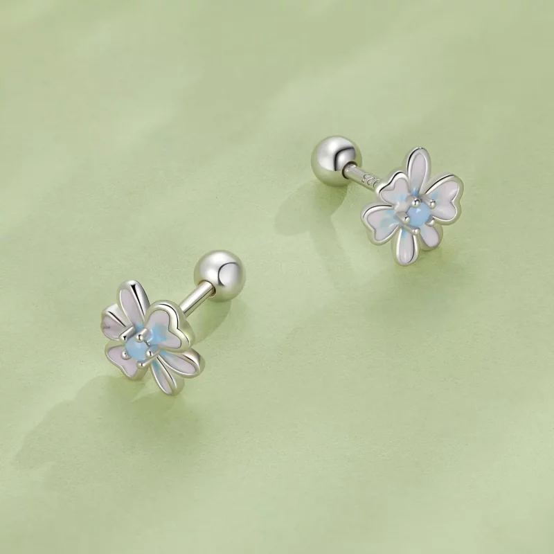 (afbeelding voor) Pandora-stijl Bloem Studs Oorbellen - SCE1572 - Bekijken 4