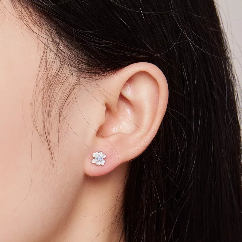 (afbeelding voor) Pandora-stijl Bloem Studs Oorbellen - SCE1572 - Bekijken 5