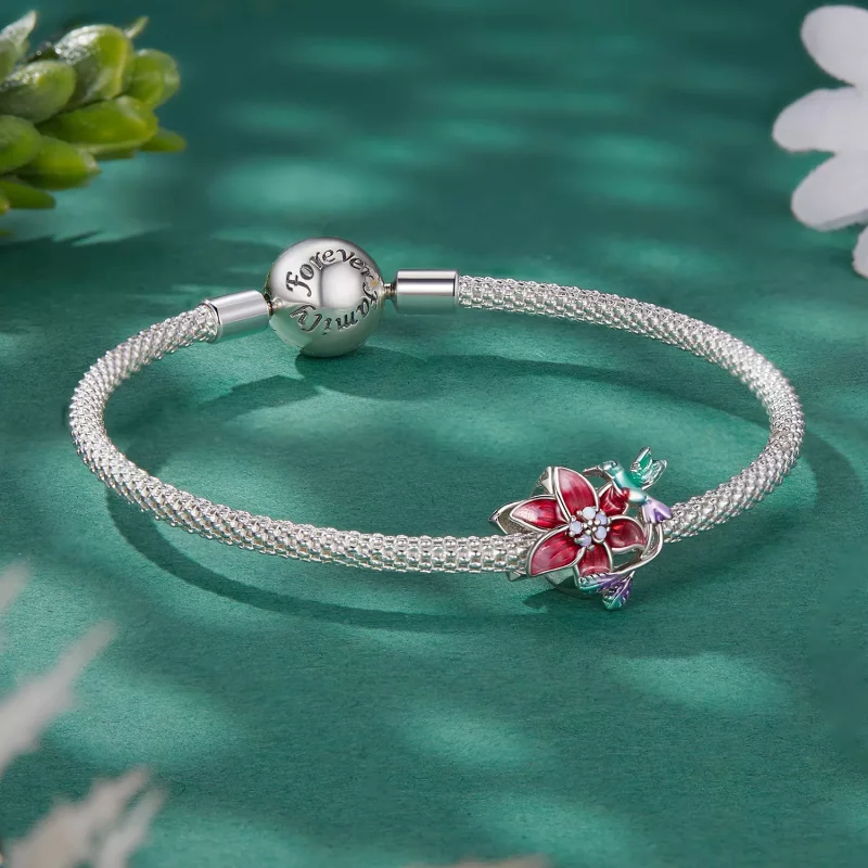 (afbeelding voor) Pandora Stijl Bloemen en Vogels Bedel - BSC787 - Bekijken 5